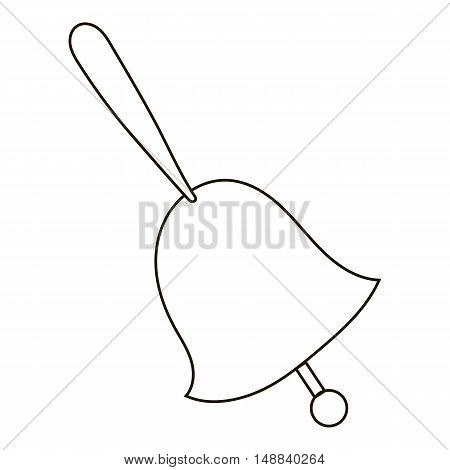 Bell icon in outline style isolated on white background. Ring symbol vector illustration