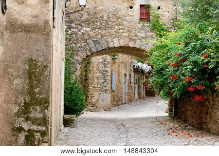 Peratallada, medieval town in Catalunya, Spain in September