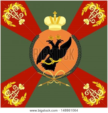 Advertise Russian regiments took part in the Battle of Borodino in 1812. The illustration on a white background.