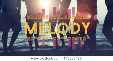 Audio Digital Equalizer Music Tunes Sound Wave Graphic Concept
