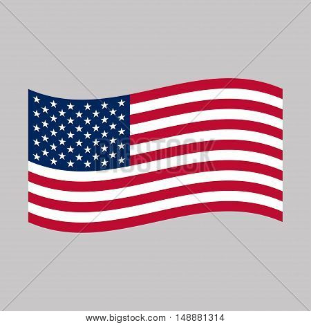 American flag. Flag usa sign. Isolated on white background