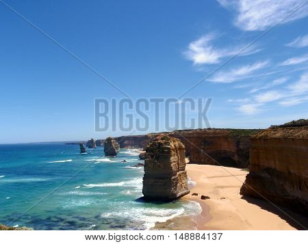 A view of the Twelve Apostles, Victoria, Australia