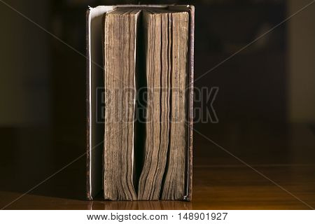 Pages of an old Book in a Library