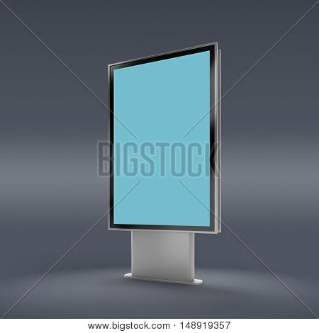 Street ad bannet mockup. 3D rendering