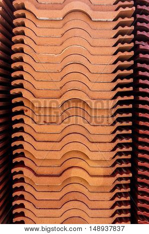 The Red tile element beautiful of roof.