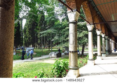 Garden Of Topkapi Palace In Istanbul, Turkey