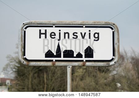 Hejnsvig City Sign In Denmark