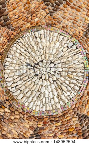 Surface of the stone lined up on the floor.