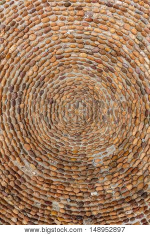 Surface of the stone lined up on the floor.
