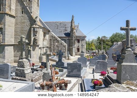 chapel Saint Tugen in Primelin a commune in the Finistere department of Brittany in north-western France.