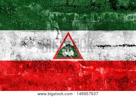 Flag Of Joao Neiva, Brazil, Painted On Dirty Wall