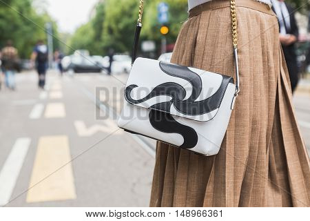 Detail Of Bag At Milan Fashion Week