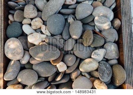 Texture Of The Stones. Sea Stones. Sea Stones Background