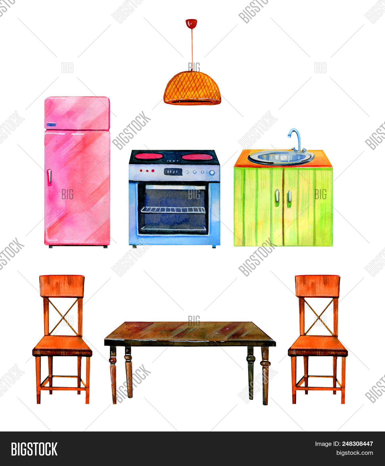 Hand Drawn Watercolor Image Photo Free Trial Bigstock