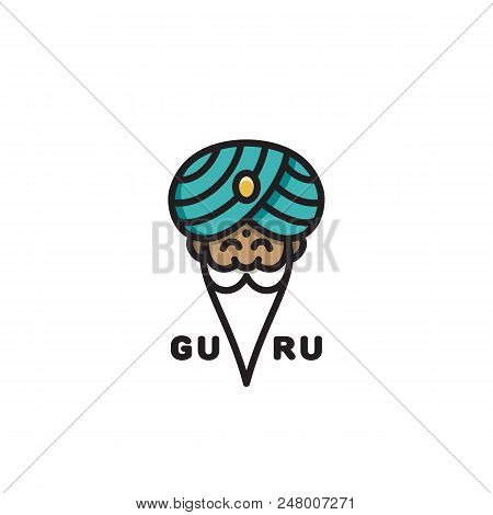 Colored Guru Logo Template Design. Vector Illustration.