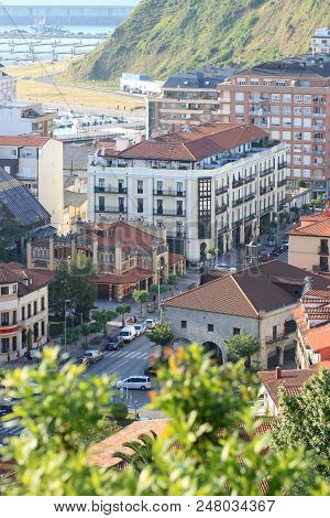 Panoramic View Of Laredo City   In North Of Spain.