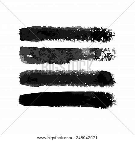 Set Of Four Vector Hand Created Watercolor Torchon Normal Brushes With Transparency Gradations Of On