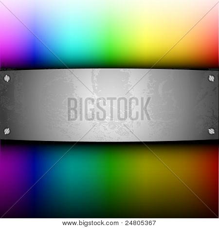 디자인에 대 한 팔레트에 강철 플레이트입니다. 벡터 일러스트 레이 션