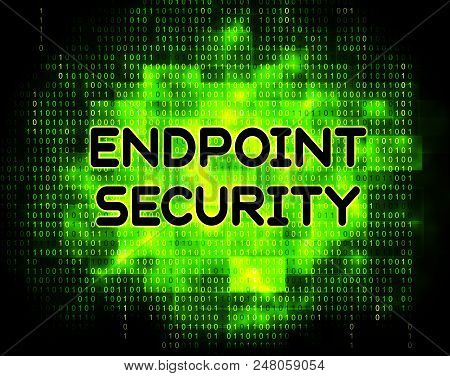 Endpoint Security Safe System Protection 2D Illustration