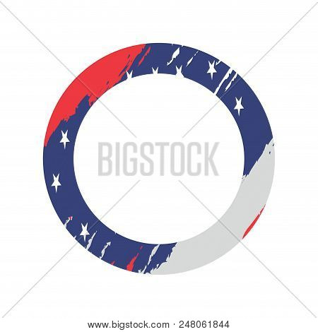 Isaolated Empty American Campaign Button. Vector Illustration Design