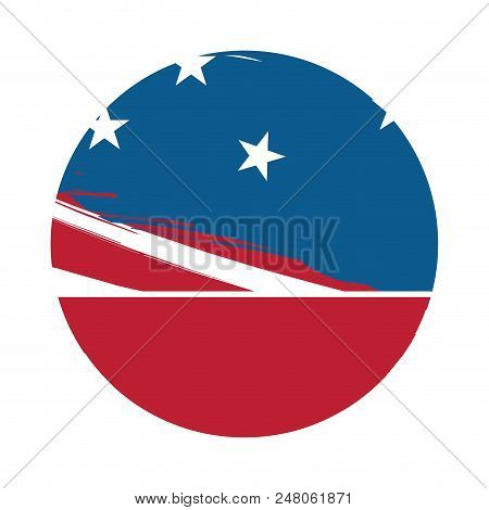 Isaolated Empty American Campaign Button. Vector Illustration Design