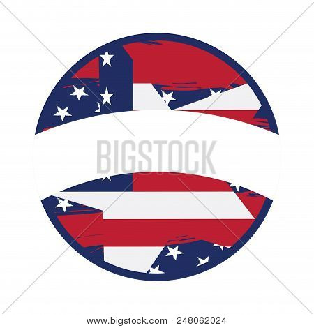 Isaolated Empty American Campaign Button. Vector Illustration Design