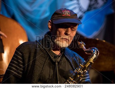 Cracow, Poland - July 3, 2018: The Nestor Of Polish Jazz Jan Ptaszyn Wroblewski Live At The Summer J