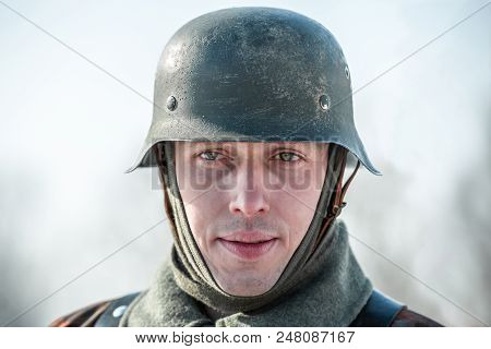 Russian Federation, Pskov District, Velikie Luki - 23 February 2018: Military Historical Reenactment