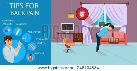 Tips For Back Pain For Pregnant. Bad Position For Pregnant. Recommendations For Treatment Of Pain. W