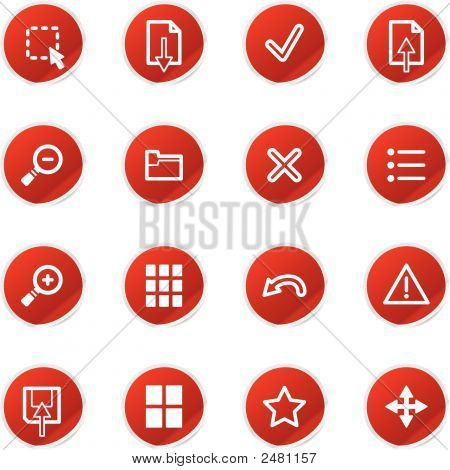 Adesivo rosso visualizzatore icone