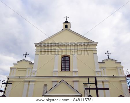 Novogrudok, Belarus - June 12, 2018: Church Of St. Michael The Archangel, Catholic Church In Novogru