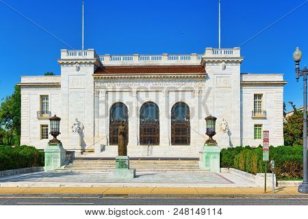 Washington, Usa, Urban Cityscape Of The City. Organization Of American States.