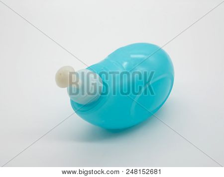 Blue Normal Saline Spray Set Isolated On White