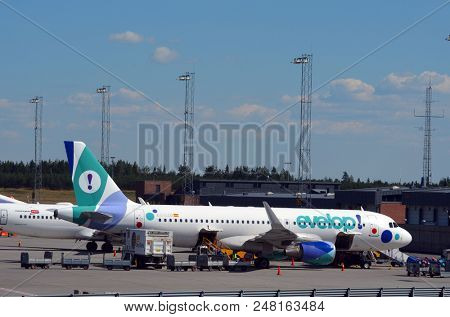 Oslo Gardermoen International Airport. The airport has biggest passenger flow in Norway.July 3,2018. Oslo,Norway