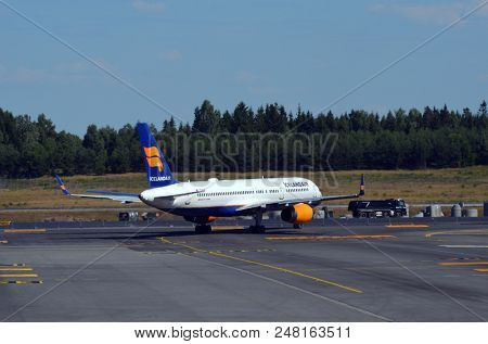 Oslo Gardermoen International Airport. The airport has biggest passenger flow in Norway.July 3,2018. Oslo,Norway