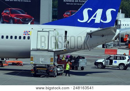 Oslo Gardermoen International Airport. The airport has biggest passenger flow in Norway.July 3,2018. Oslo,Norway