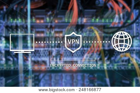 Cloud Computing, Data Or Cryptocurrency (bitcoin, Ethereum) Mining In Data Center. Server Room Backg