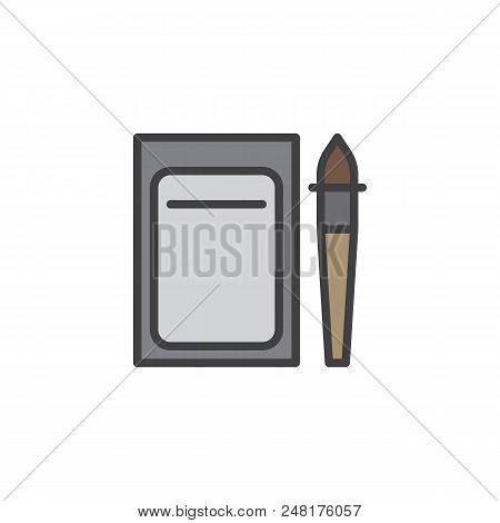 Suzuri Bako Filled Outline Icon, Line Vector Sign, Linear Colorful Pictogram Isolated On White. Japa