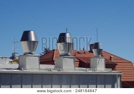 Over The Rooftops Of Ludvika, A City In Dalarna