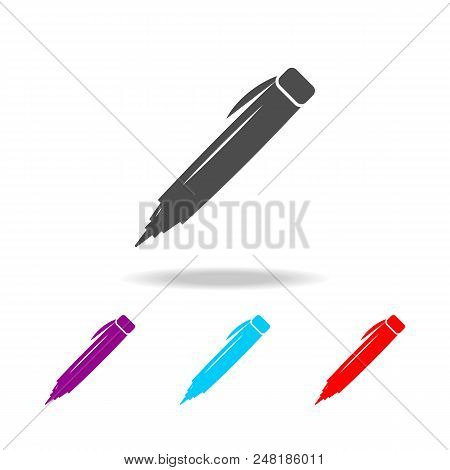 Pen Icon. Elements Of Education In Multi Colored Icons. Premium Quality Graphic Design Icon. Simple 