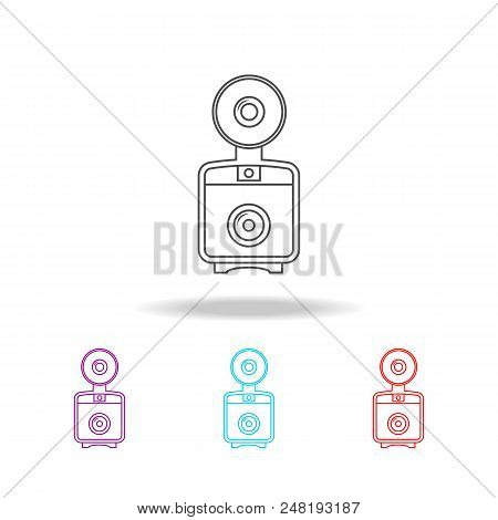 Flash For Camera Icons. Elements Of Photo In Multi Colored Icons. Premium Quality Graphic Design Ico