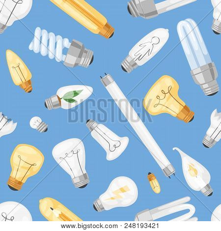 Light Bulb Vector Lightbulb Idea Solution Icon And Electric Lighting Lamp Cfl Or Led Electricity And