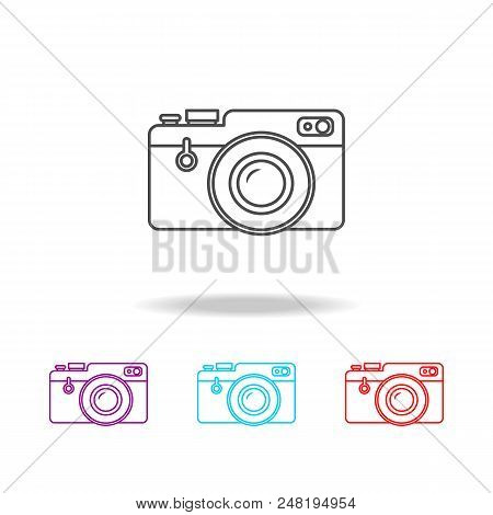 Camera Icons. Elements Of Photo In Multi Colored Icons. Premium Quality Graphic Design Icon. Simple 