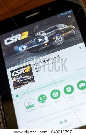 Ryazan, Russia - July 03, 2018: Csr Racing 2 Icon In The List Of Mobile Apps