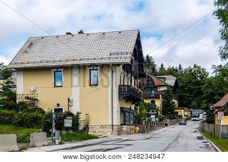 Semmering, Austria - August, 13th, 2017. View Of Hochstrasse Road (hochstraße) In Semmering.