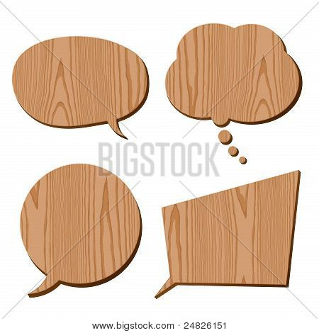 Rede Blase Sammlung Holz Plank Korn