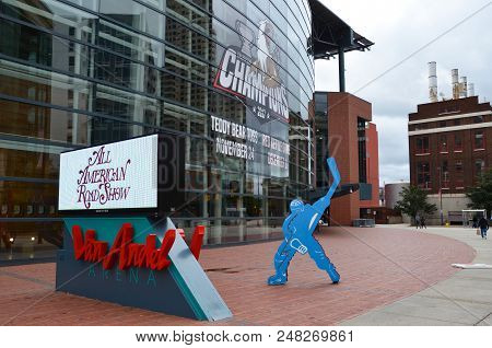 Grand Rapids, Mi / Usa - October 15, 2017:  The Van Andel Arena, Shown Here, Has Hosted Over Five Mi