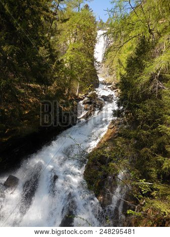 Famous Lehner Waterfall With A Klettersteig