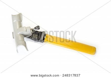 Steering Wheel Lock For The Car On The White