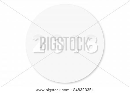 2018 Year Isolated On White Background